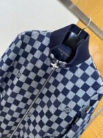 LV Checkered Jacquard Zipper Jacket Coat - 图片 3