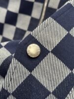 LV Checkered Jacquard Zipper Jacket Coat - 图片 6