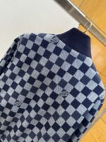 LV Checkered Jacquard Zipper Jacket Coat - 图片 7