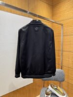LV Logo Letter Stand Collar Long Sleeve Jacket Coat - 图片 2