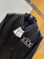 LV Logo Letter Stand Collar Long Sleeve Jacket Coat - 图片 3