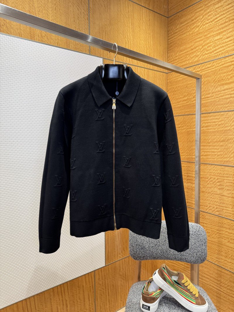wsxc1765327518599_0.jpg LV Monogram Print Embroidered Lapel Zipper Jacket - 图片 1