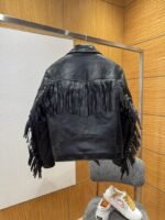LV Fringe Genuine Leather Jacket Jacket Coat - 图片 2