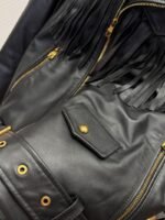 LV Fringe Genuine Leather Jacket Jacket Coat - 图片 5