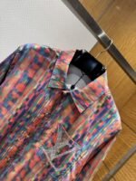 LV Rainbow Four-Leaf Clover Lapel Long-Sleeve Shirt - 图片 3
