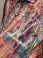 LV Rainbow Four-Leaf Clover Lapel Long-Sleeve Shirt - 图片 6
