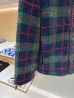 Miu Miu Lambswool Plaid Embroidered Zipper Jacket Coat 2 - 图片 6