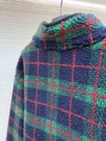 Miu Miu Lambswool Plaid Embroidered Zipper Jacket Coat 2 - 图片 9