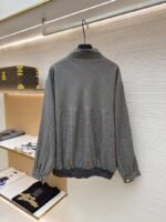 Miu Miu Checkered Stand Collar Zipper Long Sleeve Jacket - 图片 2