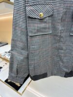 Miu Miu Checkered Stand Collar Zipper Long Sleeve Jacket - 图片 6