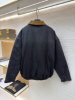 Miu Miu Corduroy Collar Denim Jacket Coat - 图片 2