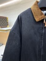 Miu Miu Corduroy Collar Denim Jacket Coat - 图片 4