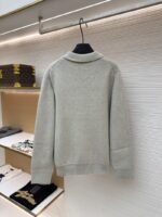 Miu Miu Micro-Logo Zipper Long-Sleeve Sweater - 图片 2