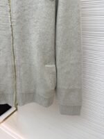 Miu Miu Micro-Logo Zipper Long-Sleeve Sweater - 图片 7