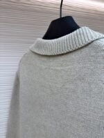 Miu Miu Micro-Logo Zipper Long-Sleeve Sweater - 图片 9
