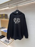 Fendi Hooded Letter Print Long-Sleeve Sweatshirt