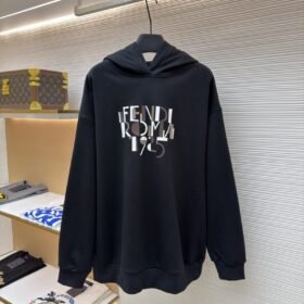 Fendi Hooded Letter Print Long-Sleeve Sweatshirt