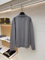 Fendi Double F Gold-Embossed Logo Knit Polo Shirt 1 - 图片 2