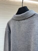 Fendi Double F Gold-Embossed Logo Knit Polo Shirt 1 - 图片 9