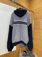 Balenciaga Color-Block Hooded Knit Jacket - 图片 2