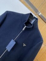 Prada Enameled Triangle Logo Letter Patchwork Down Jacket 2 - 图片 3