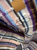 LV Color-Blocked Cable-Knit Zipper Cardigan - 图片 6