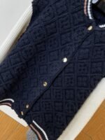 LV Color-Blocked 3D Diamond-Pattern Knit Jacket - 图片 4