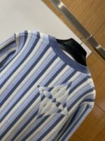 LV 2026 SpringSummer Collection New Blue and White Vertical Striped Cardigan - 图片 6