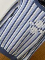 LV 2026 SpringSummer Collection New Blue and White Vertical Striped Cardigan - 图片 7