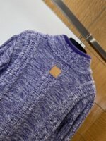 LV 2026 SpringSummer Letter Badge Half-Zip Pullover Fringe Knit Sweater - 图片 6