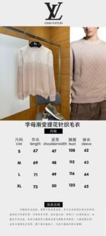LV 2026 SpringSummer Letter Gradient Jacquard Knit Sweater - 图片 10