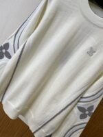 LV Floral Stripe Jacquard Embroidered Sweater - 图片 4