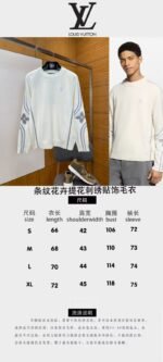 LV Floral Stripe Jacquard Embroidered Sweater - 图片 10