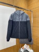 Dior Jacquard Patchwork Hooded Down Jacket 1