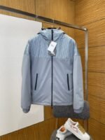 Dior Jacquard Patchwork Hooded Down Jacket 2