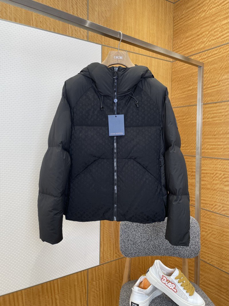 wsxc1767748961270_0.jpg LV Full-Print Patchwork Hooded Down Jacket - 图片 1