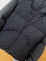 LV Full-Print Patchwork Hooded Down Jacket - 图片 4