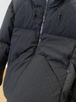LV Full-Print Patchwork Hooded Down Jacket - 图片 5
