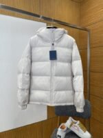 LV Leather-Label Hooded Down Jacket 1