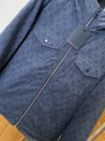 LV Full-Print Hooded Denim Down Jacket 1 - 图片 4