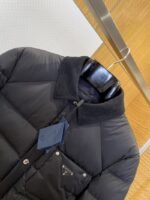 Prada Metal Triangle Logo Lapel Down Jacket 2 - 图片 3