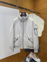 Prada Cuff Logo Zipper Pocket Down Jacket 3