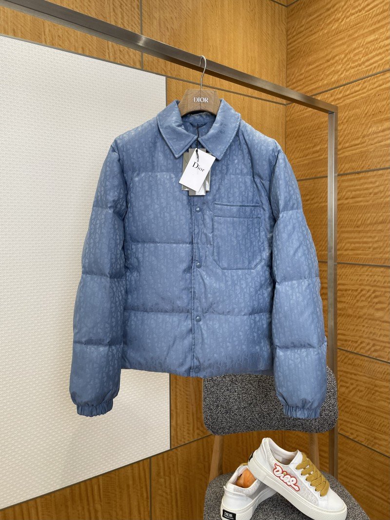 wsxc1767752993177_0.jpg Dior All-Over Print Jacquard Pocket Lapel Down Jacket - 图片 1