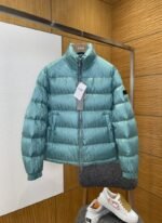 Dior All-Over Print Solid Color Zipper Stand Collar Down Jacket1