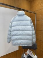 Dior All-Over Print Solid Color Zipper Stand Collar Down Jacket 3 - 图片 2