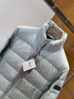 Dior All-Over Print Solid Color Zipper Stand Collar Down Jacket 3 - 图片 3