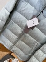 Dior All-Over Print Solid Color Zipper Stand Collar Down Jacket 3 - 图片 4
