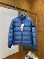 Dior All-Over Print Solid Color Zipper Stand Collar Down Jacket 4