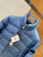 Dior All-Over Print Solid Color Zipper Stand Collar Down Jacket 4 - 图片 3