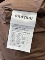 Miu Miu Logo Print Leather Collar Down Jacket 1 - 图片 9